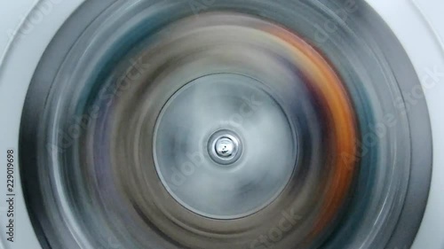 Washing machine washes clothes laundry such as colored,Time lapse
