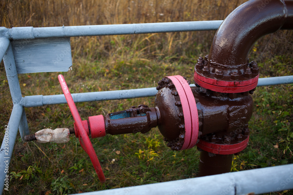 shut-off valve for disconnected oil pump. Russia, Bashneft, Rosneft.