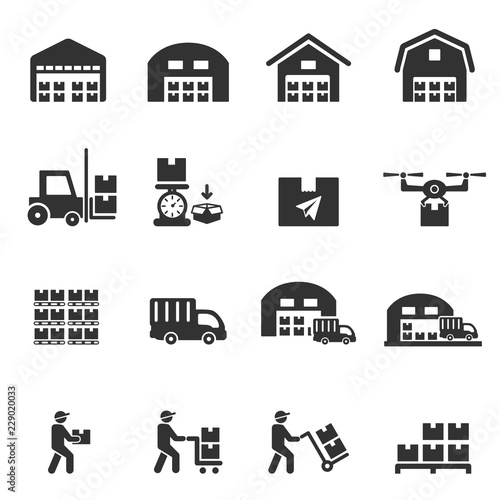 warehouse icon vector