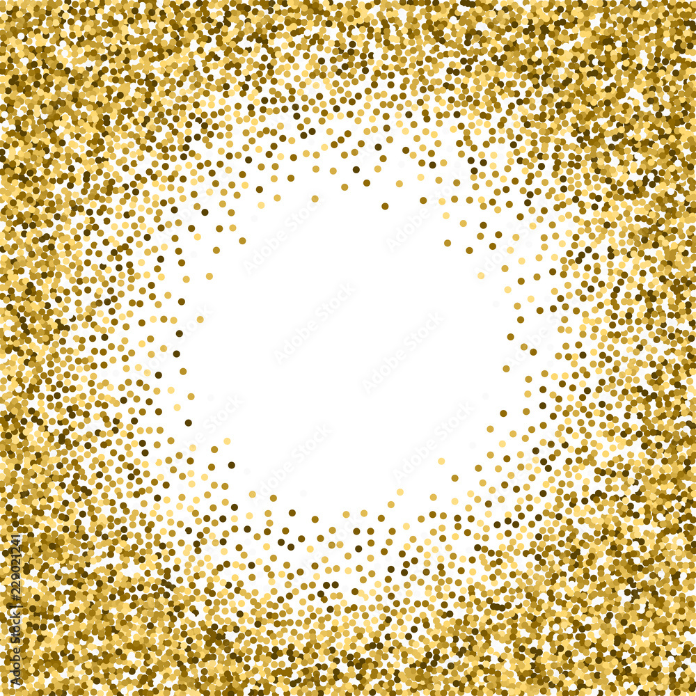 Round gold glitter luxury sparkling confetti. Scat