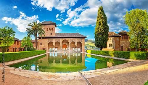 Palace in the famous Alhambra in Granada, Spain 