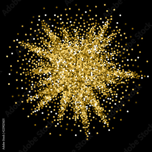 Gold glitter luxury sparkling confetti. Scattered 