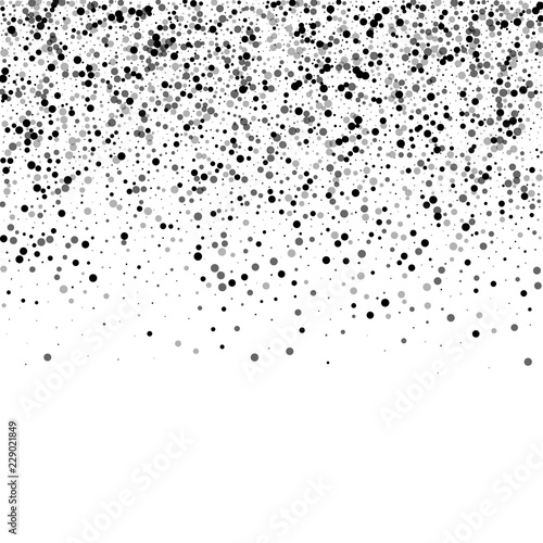 Scattered dense balck dots. Dark points dispersion