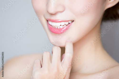 close up of woman tooth