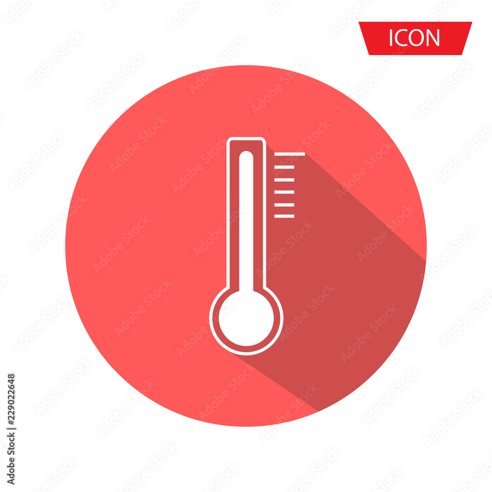 Thermometer vector icon on white background. Thermometer vector icon on white background.