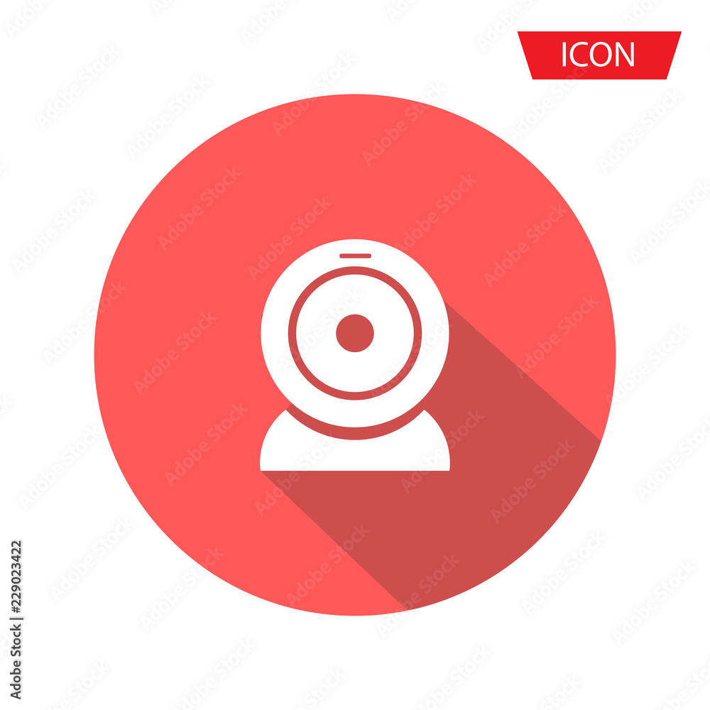 Webcam sign icon, Web video chat symbol, Camera chat isolated on background. Webcam sign icon, Web video chat symbol, Camera chat isolated on background.