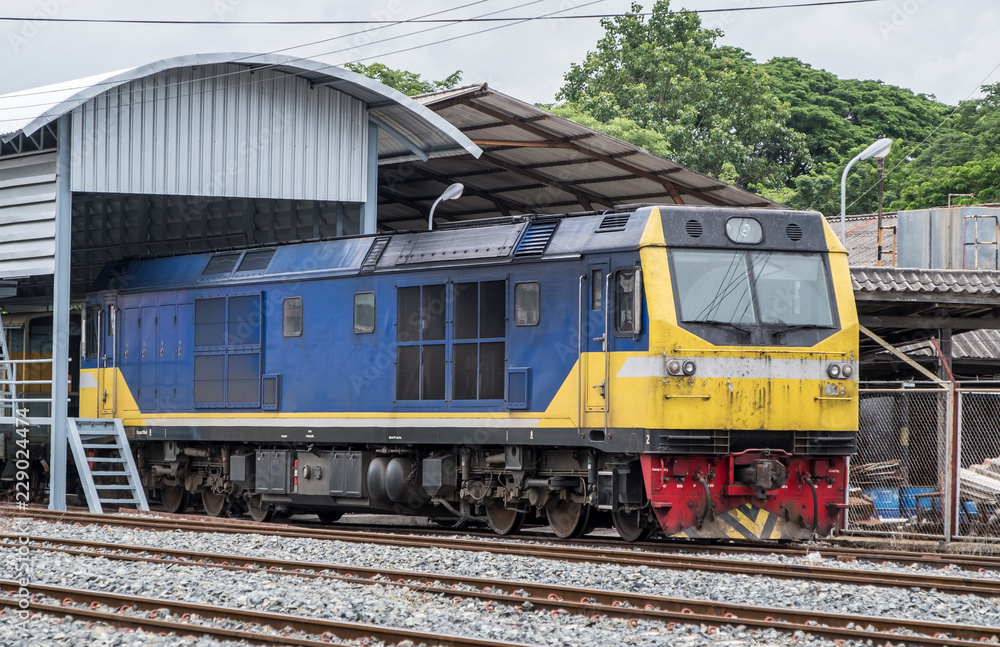 Powerful diesel electric locomotive. Powerful diesel electric locomotive.