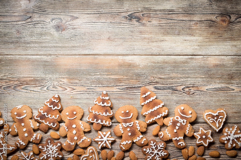 Fototapeta premium Christmas background , Christmas cookies