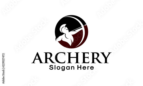 Archer Logo Template Design Vector, Emblem, Design Concept, Creative Symbol, Icon