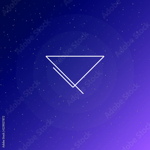 Geometric logo design. Night sky vector