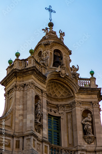 cathedral facade in catania italy