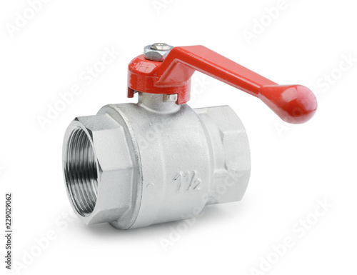 Ball valve isolated on a white