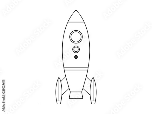 Space Rocket illustration vector