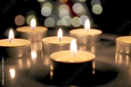 composition of many candles