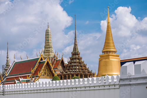Grand Palace on sunny and cloudy day