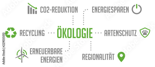 Ökologie Infografik Grün