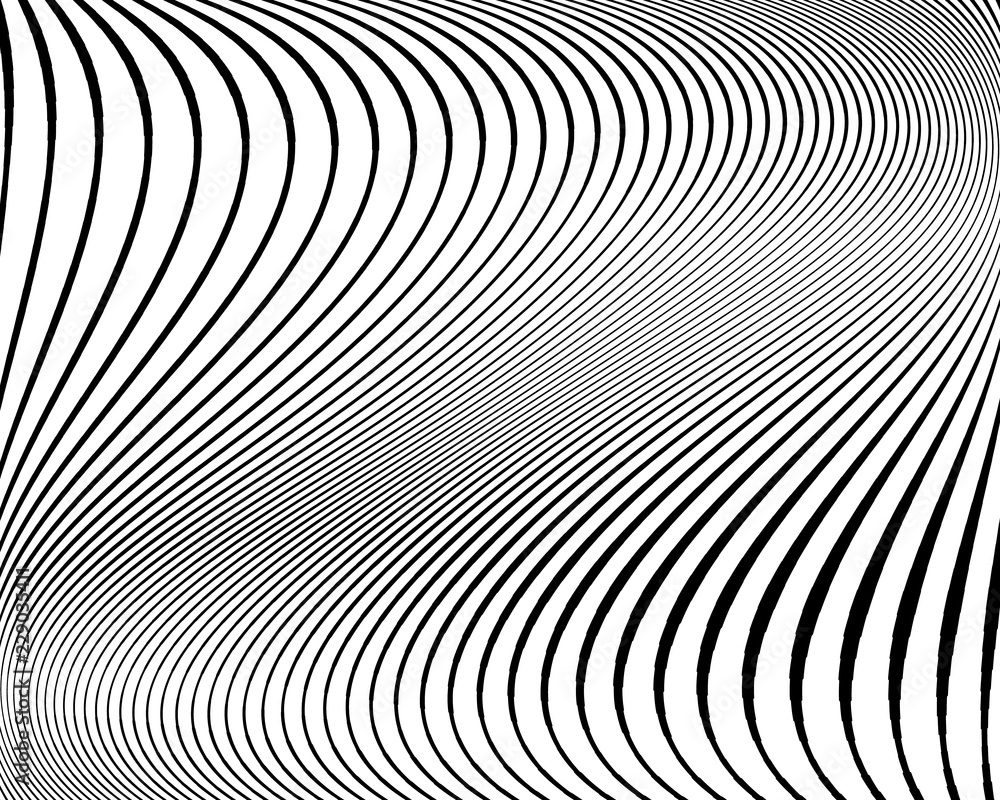 Abstract pattern. Texture with wavy, curves lines. Optical art background. Abstract pattern. Texture with wavy, curves lines. Optical art background.