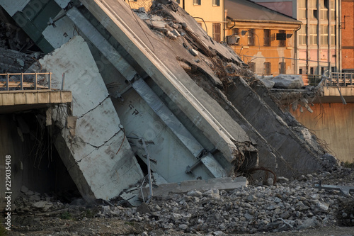 morandi collapsed bridge in genoa