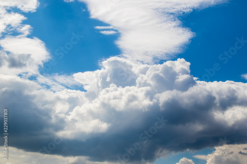 Cumulonimbus clouds, dramatic sky