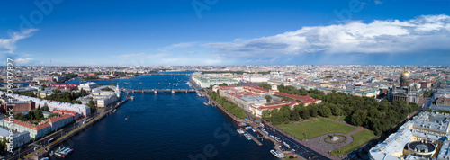 Fototapeta Naklejka Na Ścianę i Meble -  Aerial panorama of St. Petersburg center