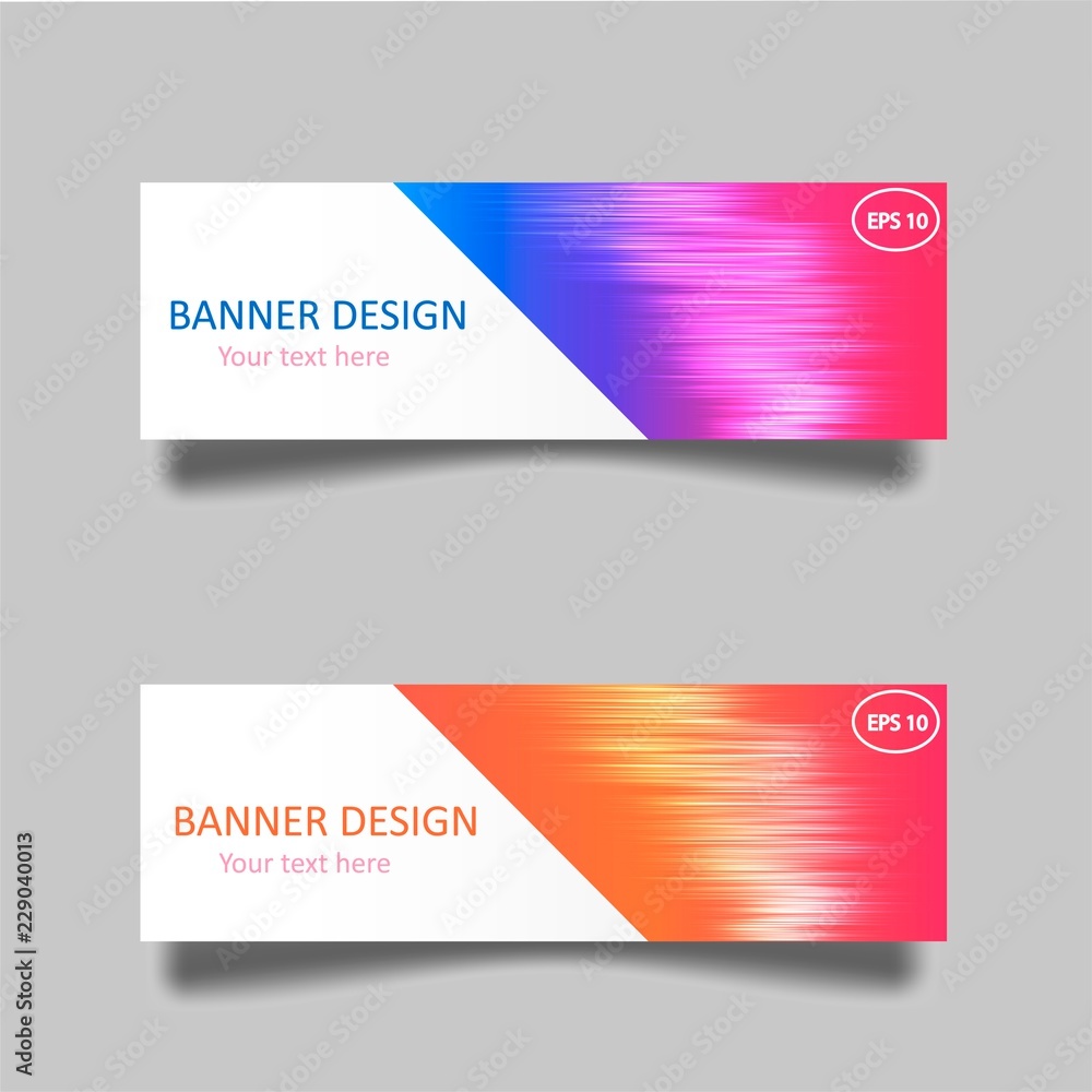 Set of modern vector banners with speed motion lines background