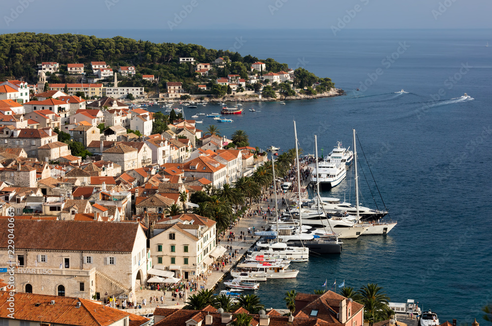 Hvar is a city and port on the island of Hvar, part of Split-Dalmatia County, Croatia.