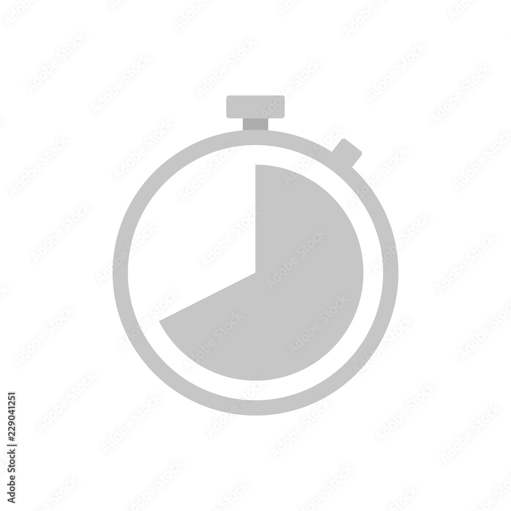 Flat icon stopwatch isolated on white background. Vector illustration. - obrazy, fototapety, plakaty 