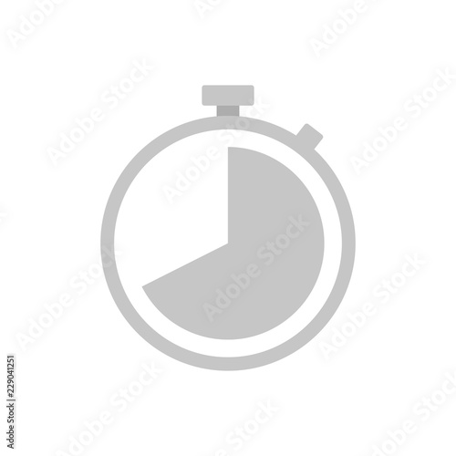 Flat icon stopwatch isolated on white background. Vector illustration. photo