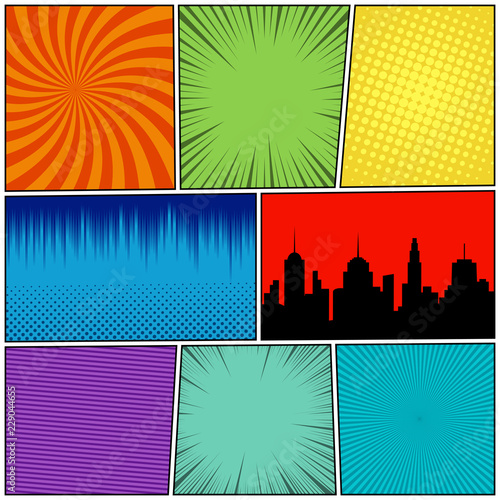 Comic book page template