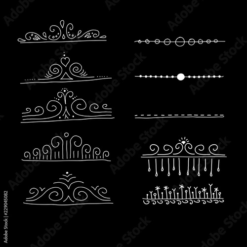 Fotografija Chalky vector design elements for cover of book