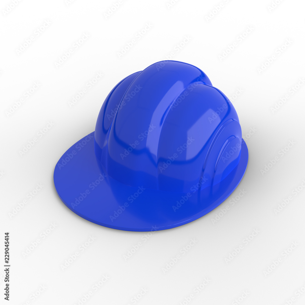 Fototapeta premium blue helmet isolated on white background