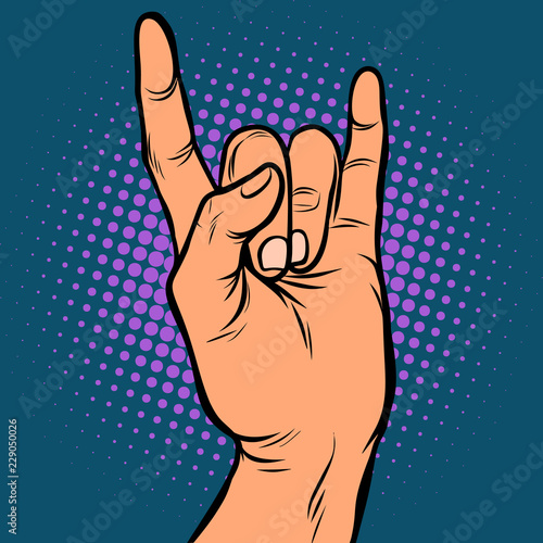 mens hand rock gesture