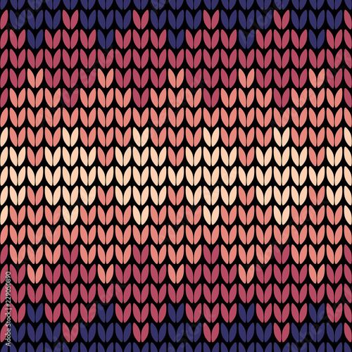 Seamless violet knitting pattern