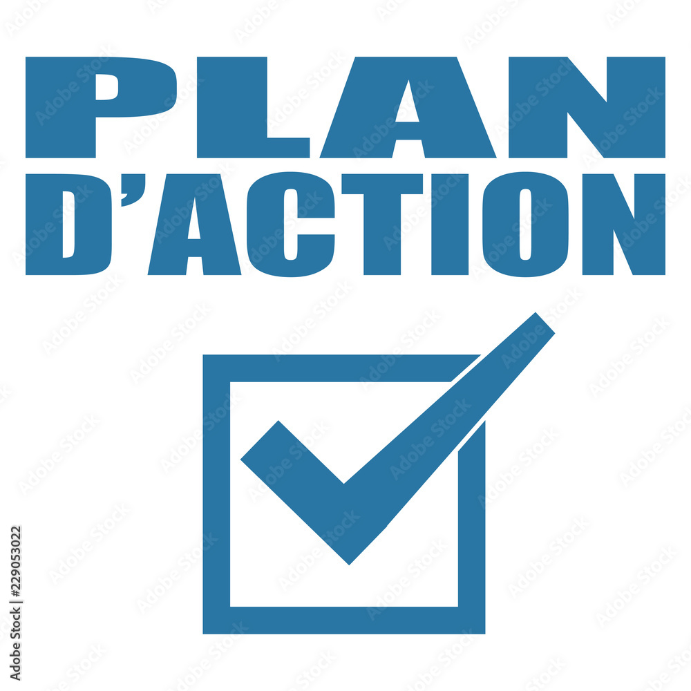 Logo plan d'action. Stock Vector | Adobe Stock