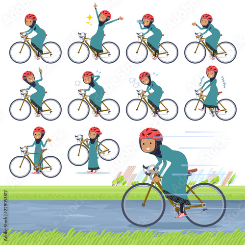 flat type Arab old women_road bike