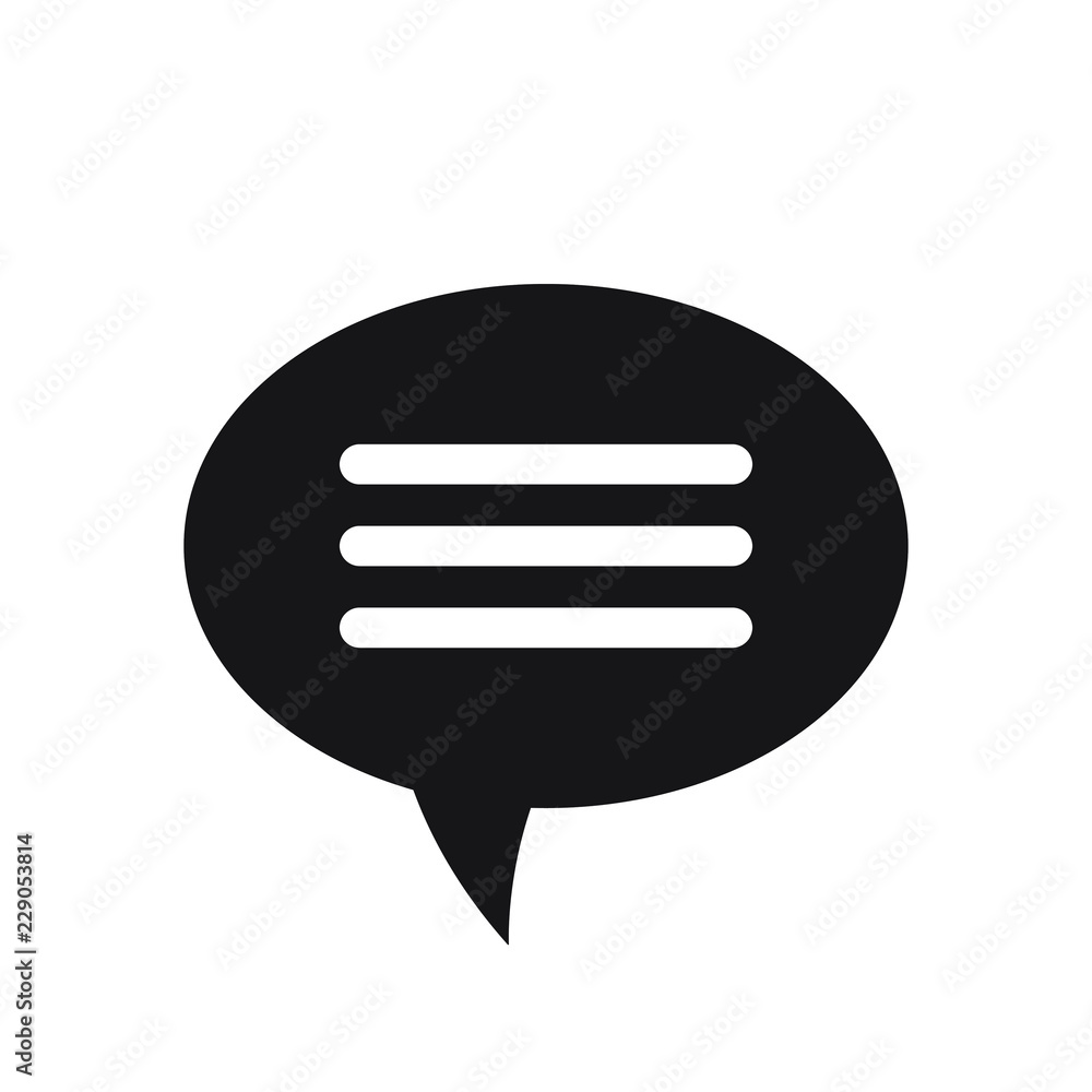 Speech bubble vector icon Speech bubble vector icon