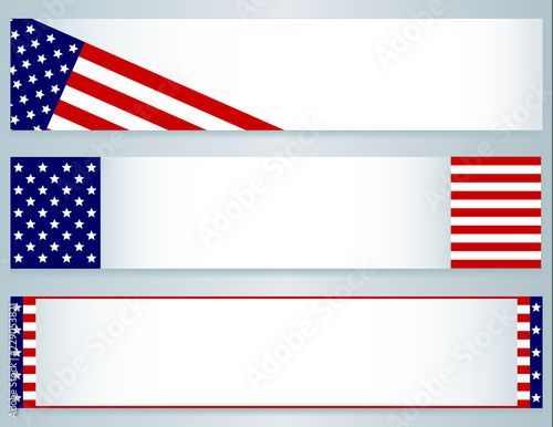 USA Flag inspired background-Three backgrounds using elements of the USA flag; use for July 4th, Memorial Day, Veterans Day, Presidents Day, September 11th or for general or voting purposes
