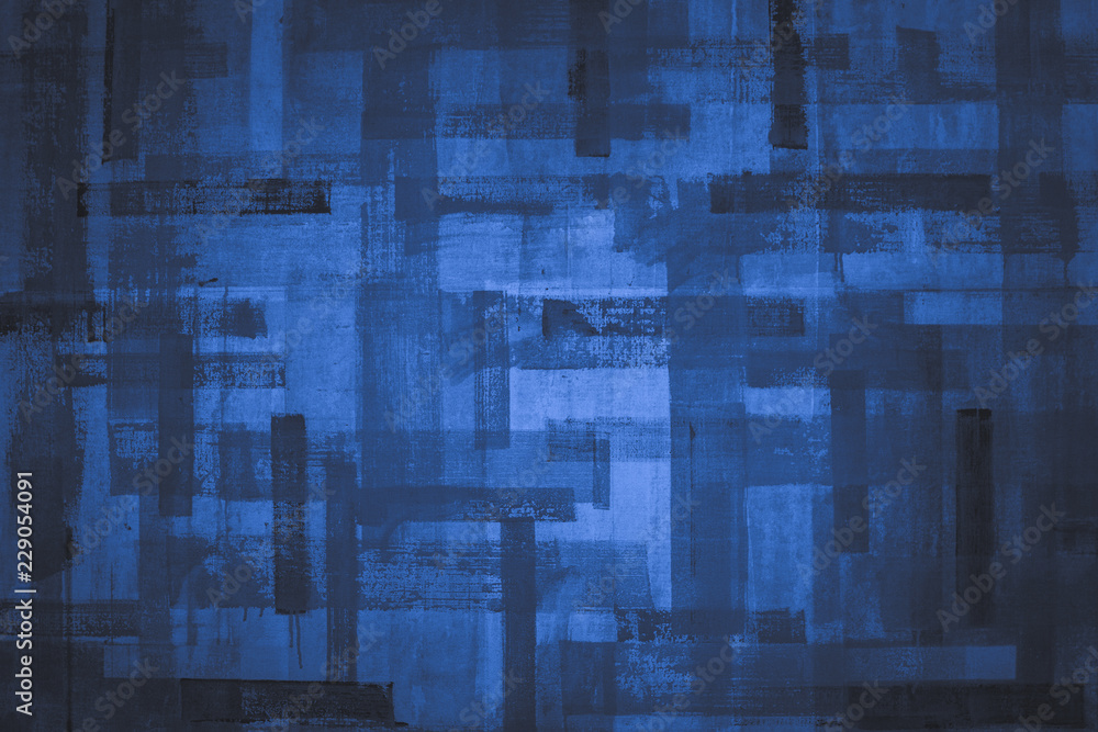 Empty blue grunge texture. Halftone dark color image