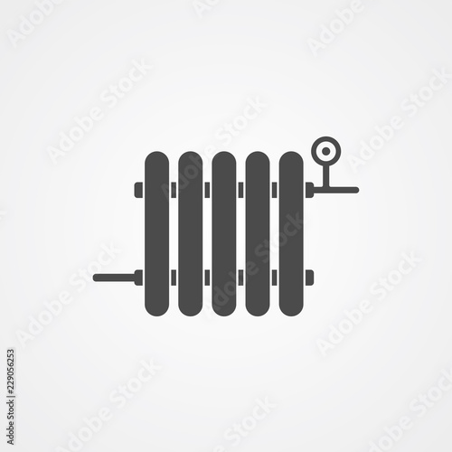 Heating radiator vector icon sign symbol