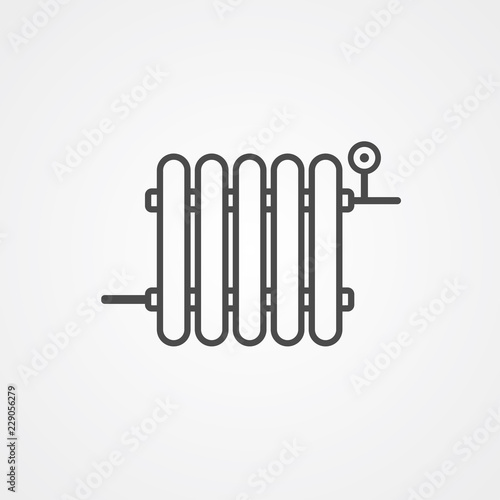 Heating radiator vector icon sign symbol