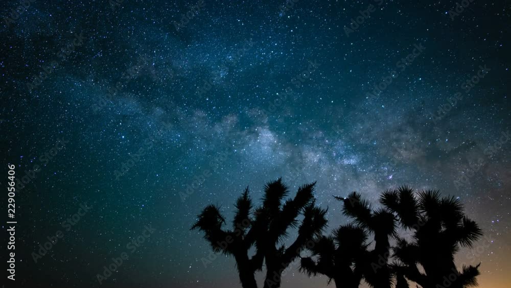 Milky Way Galaxy rise over Joshua Tree National Park Time Lapse Milky Way Galaxy rise over Joshua Tree National Park Time Lapse