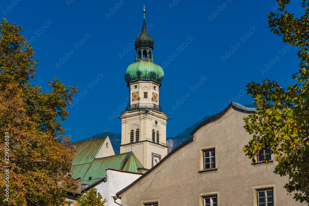 Kirchturm Pfarrkirche Hall in Tirol Kirchturm Pfarrkirche Hall in Tirol