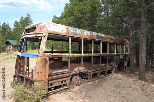 abandoned old bus