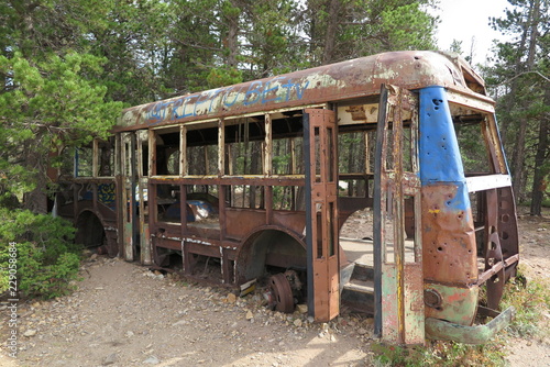 abandoned bus