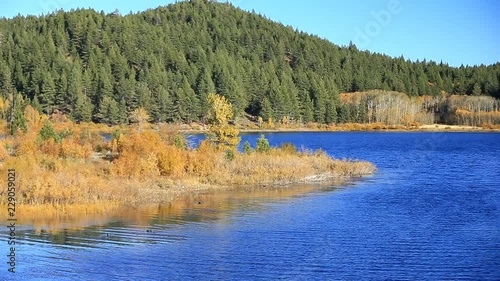 Pan of Spooner Lake in Autumn Tahoe Basin photo