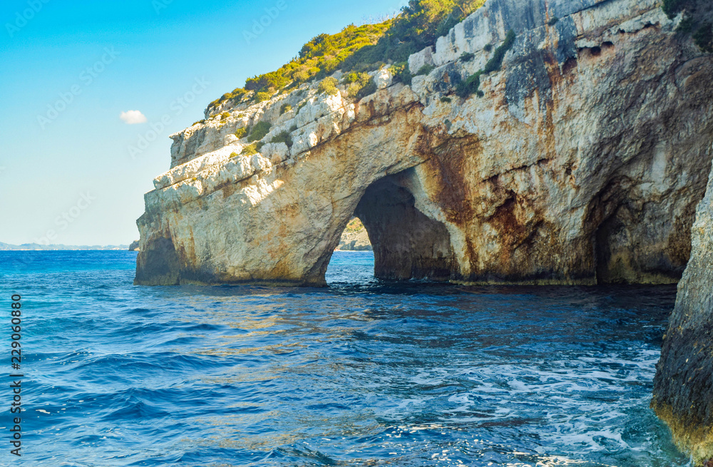 Fototapeta premium Blue caves of Zakynthos.