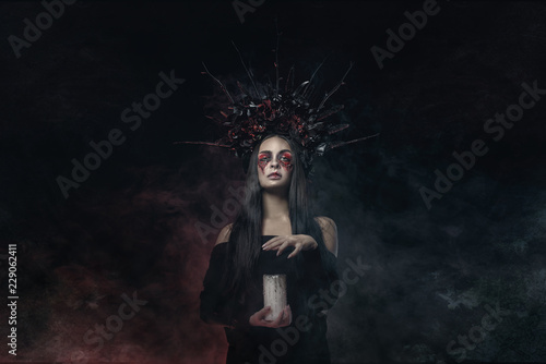 Konstfotografi Terrible horror Halloween Vampire Woman portrait
