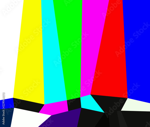 Television color test pattern in cartoon style.