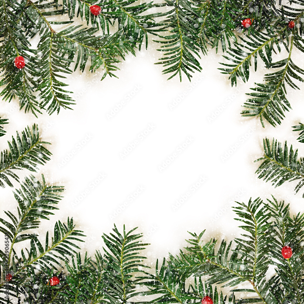 Christmas border design on the white background
