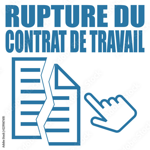 Logo rupture du contrat de travail.